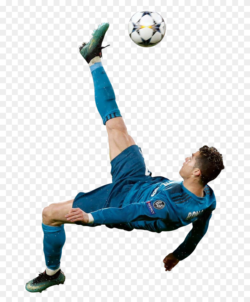 671x957 Cristiano Ronaldo Clipart Real Madrid Cristiano Ronaldo Bicycle Kick, Person, Human, Soccer Ball HD PNG Download