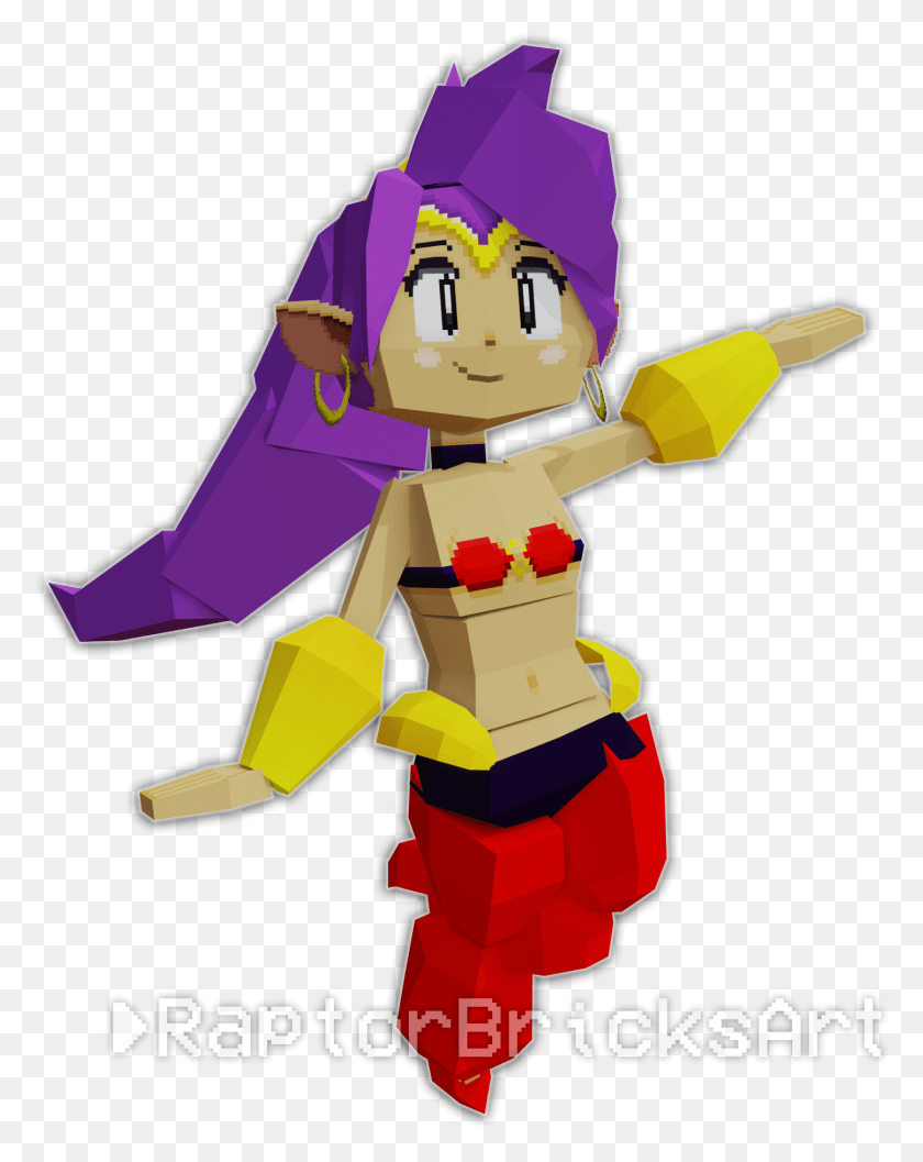 1446x1850 Critiqueoc Low Poly Shantae Fanart Also An Experiment Cartoon, Toy, Graphics HD PNG Download