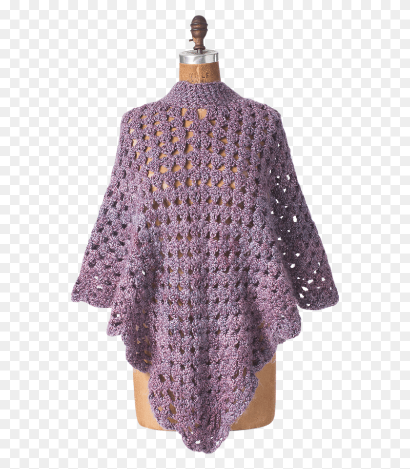 549x902 Crochet, Clothing, Apparel, Poncho HD PNG Download