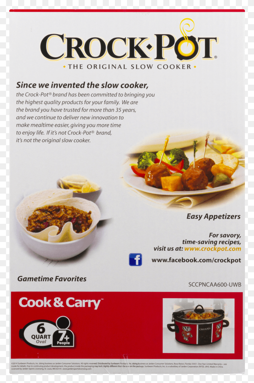 1164x1801 Crock Pot 6 Quart University Of Wisconsin Cook Amp Carry Slow Cooker, Text, Advertisement, Menu HD PNG Download