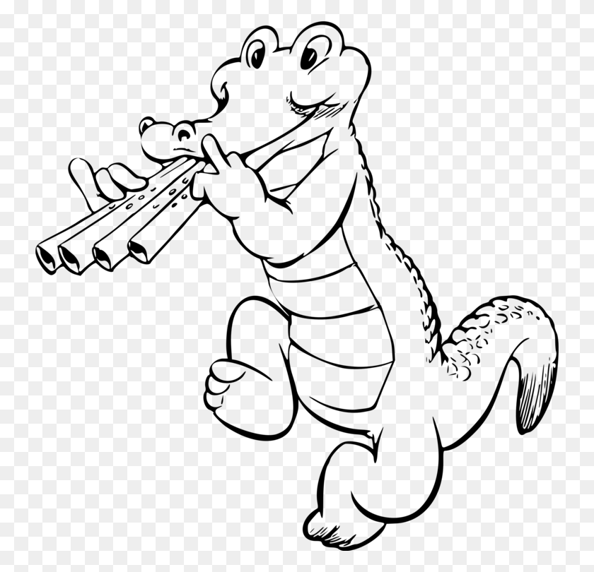 740x750 Crocodile Coloring Book Drawing Line Art Alligators Cartoon, Gray, World Of Warcraft HD PNG Download