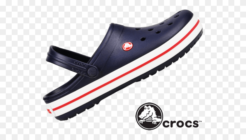 551x420 Crocs Navy Crocband Sandal White Sole Crocs With White Sole, Clothing, Apparel, Shoe HD PNG Download