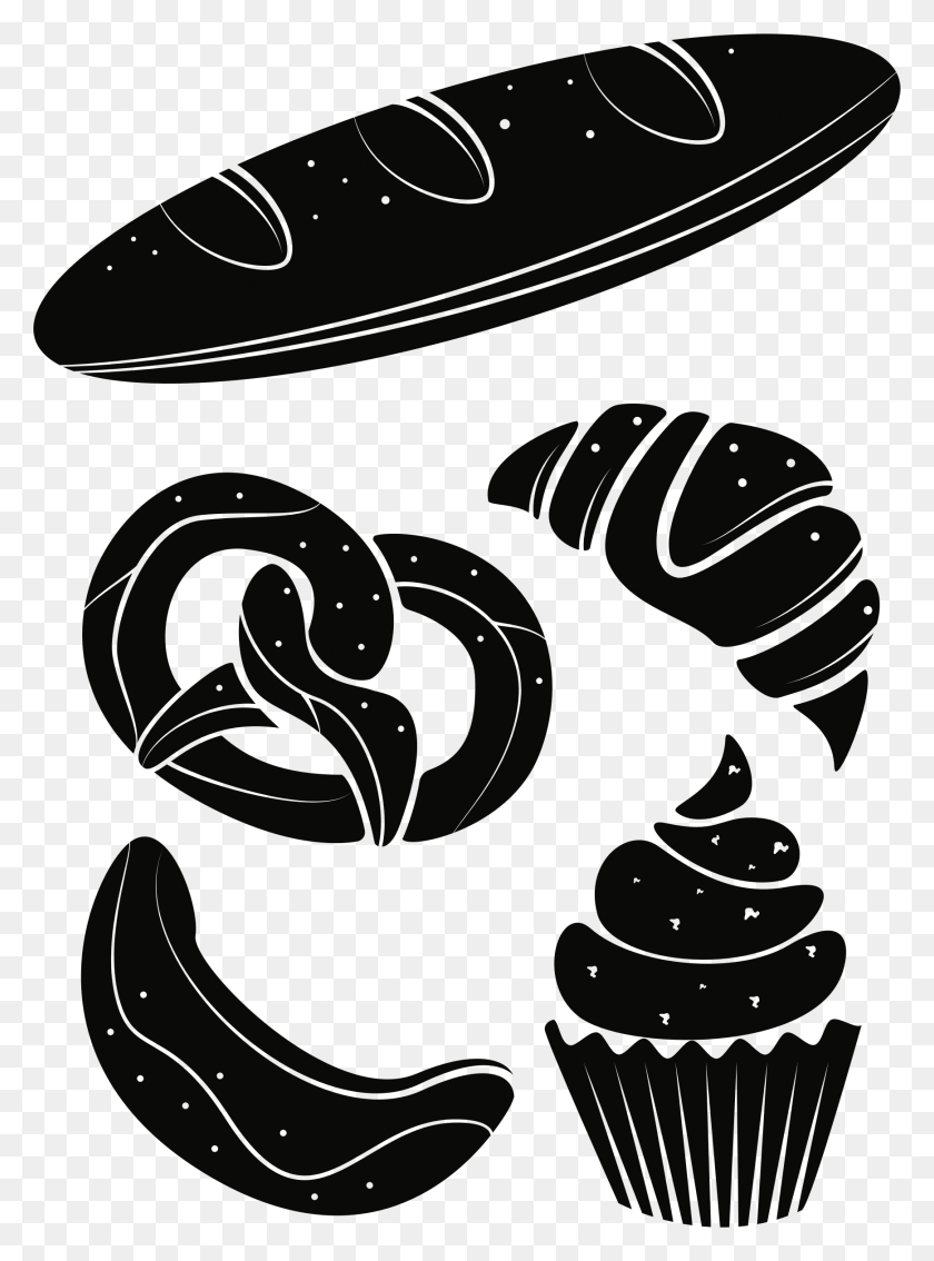1738x2394 Croissant Pastry Chef Bread Baking Croissant Silhouette, Text, Food, Reptile HD PNG Download