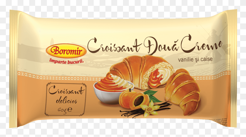 1500x786 Croissant With Two Creams Boromir, Text, Food, Label HD PNG Download