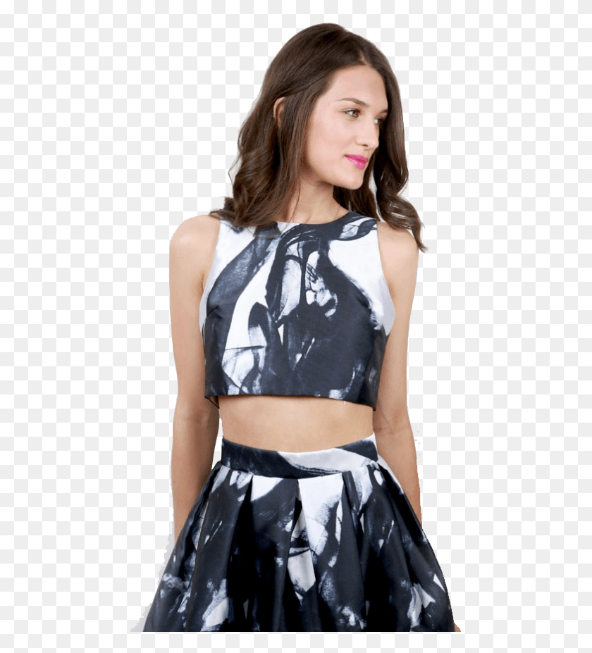 473x867 Crop Top And Skirt Dress Set, Clothing, Apparel, Person Descargar Hd Png