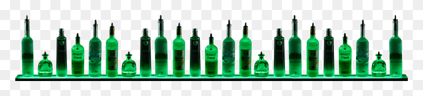 2880x488 Cropped 6ft Green Light Shelf White Background Glass Bottle, Liquor, Alcohol, Beverage HD PNG Download