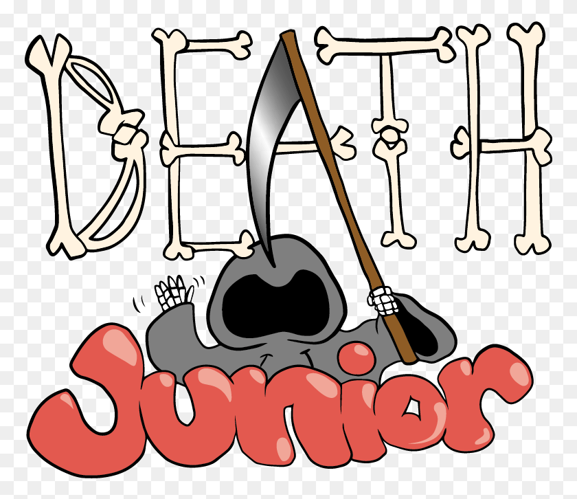 769x666 Обрезанный Логотип Death Jr Comics, Текст, Досуг, Символ Hd Png Скачать