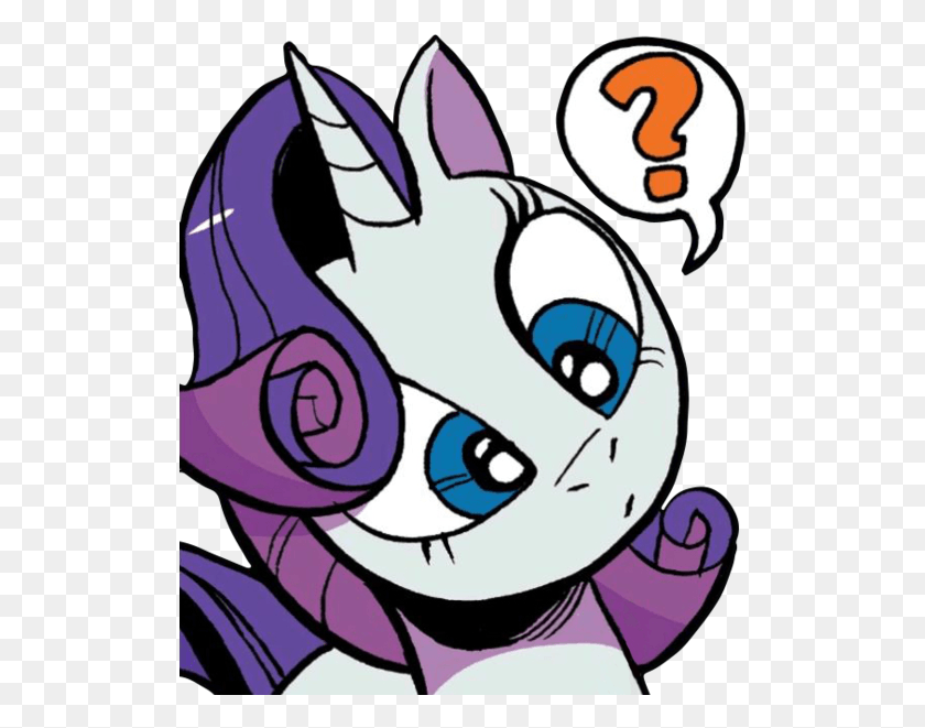 515x601 Cropped Head Tilt Idw Pony Question Mark Rarity Cartoon, Graphics HD PNG Download