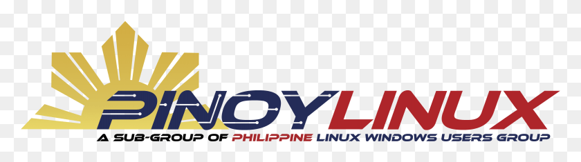 2336x525 Descargar Png Recortado Pinoylinux Logo Cmyk Para Diseño Gráfico Web, Texto, Etiqueta, Símbolo Hd Png