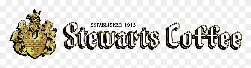 1992x435 Обрезанный Логотип Stewarts Alt 3 3 Stewarts Coffee, Текст, Алфавит, Этикетка Hd Png Скачать
