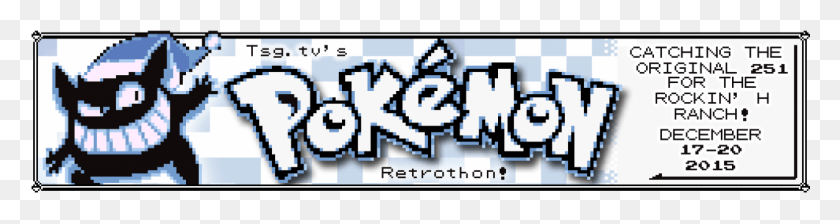 1260x266 Cropped Tsg Pokemon Retro 2015 Site Banner Dec Pokemon, Text, Pac Man, Pillow HD PNG Download