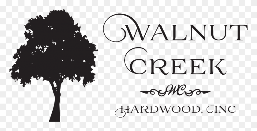 1908x907 Cropped Walnut Creek Hard Wood New Logo Noborder Walnut Tree White Background, Text, Alphabet, Outdoors HD PNG Download