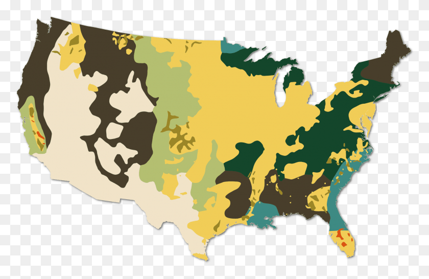 2032x1267 Cropscape Data Layer National Processed And Smoothed Natural Resources In The United States Map, Diagram, Atlas, Plot HD PNG Download