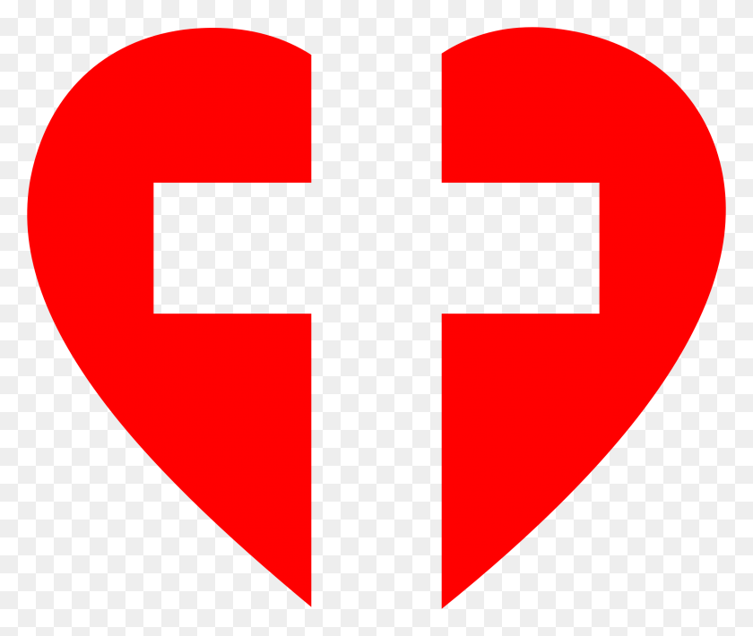 2260x1886 La Cruz Y El Corazón Clipart En Getdrawings Corazón Con La Cruz Clipart, Primeros Auxilios, Logotipo, Símbolo Hd Png