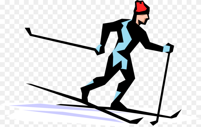 1107x700 Cross Country Skier On Fresh Snow Skiing, People, Person Clipart PNG