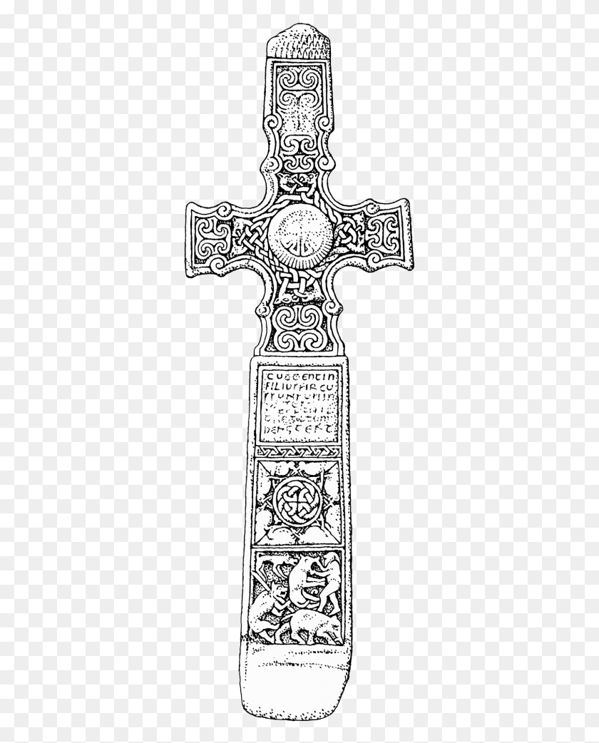 325x982 Cross Is Here Reproduced In Drawing By Drawing Of Constantine Cross, Symbol, Crucifix HD PNG Download