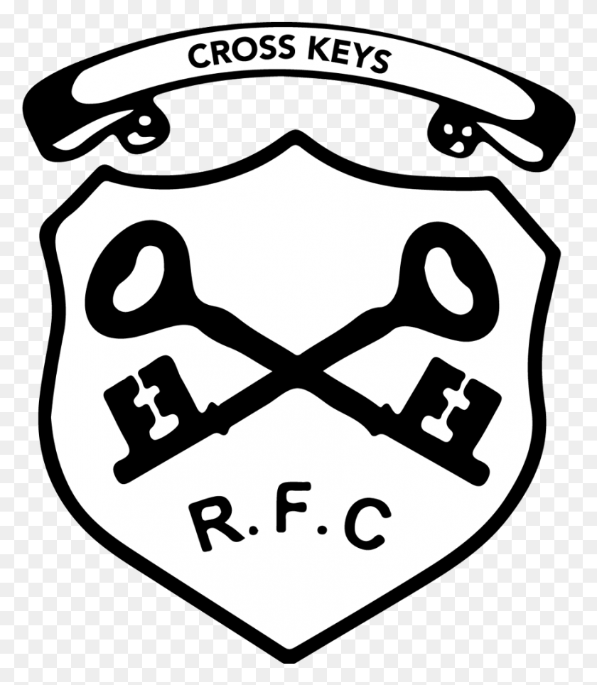 875x1015 Cross Keys Rfc Rugby Logo Cross Keys Rfc Logo, Stencil HD PNG Download