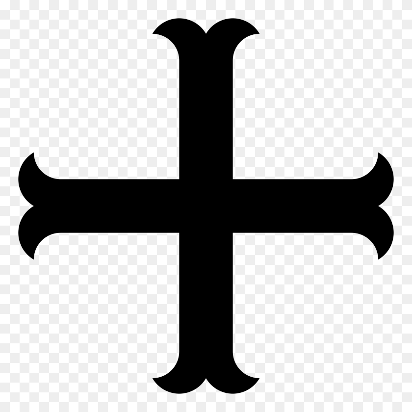 Cross Moline Heraldry, Gray Transparent PNG