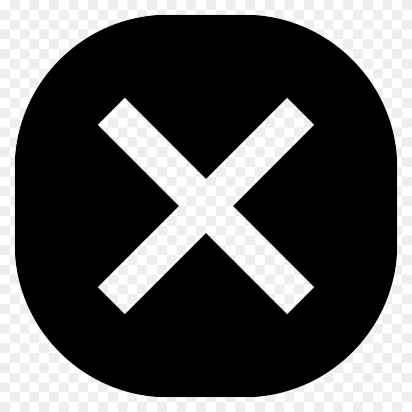 980x980 Cross Sign In A Rounded Square Comments Black Cross Icon, Symbol, Logo, Trademark HD PNG Download