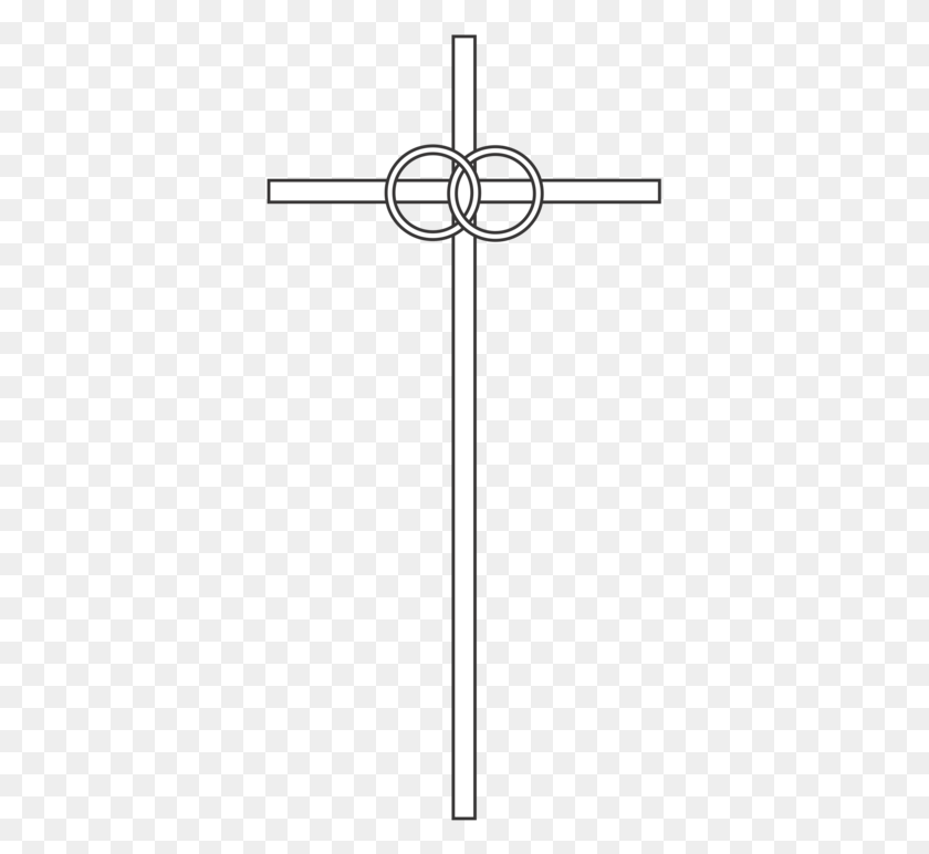 359x712 Cross With Wedding Rings Cross, Weapon, Weaponry, Symbol HD PNG Download