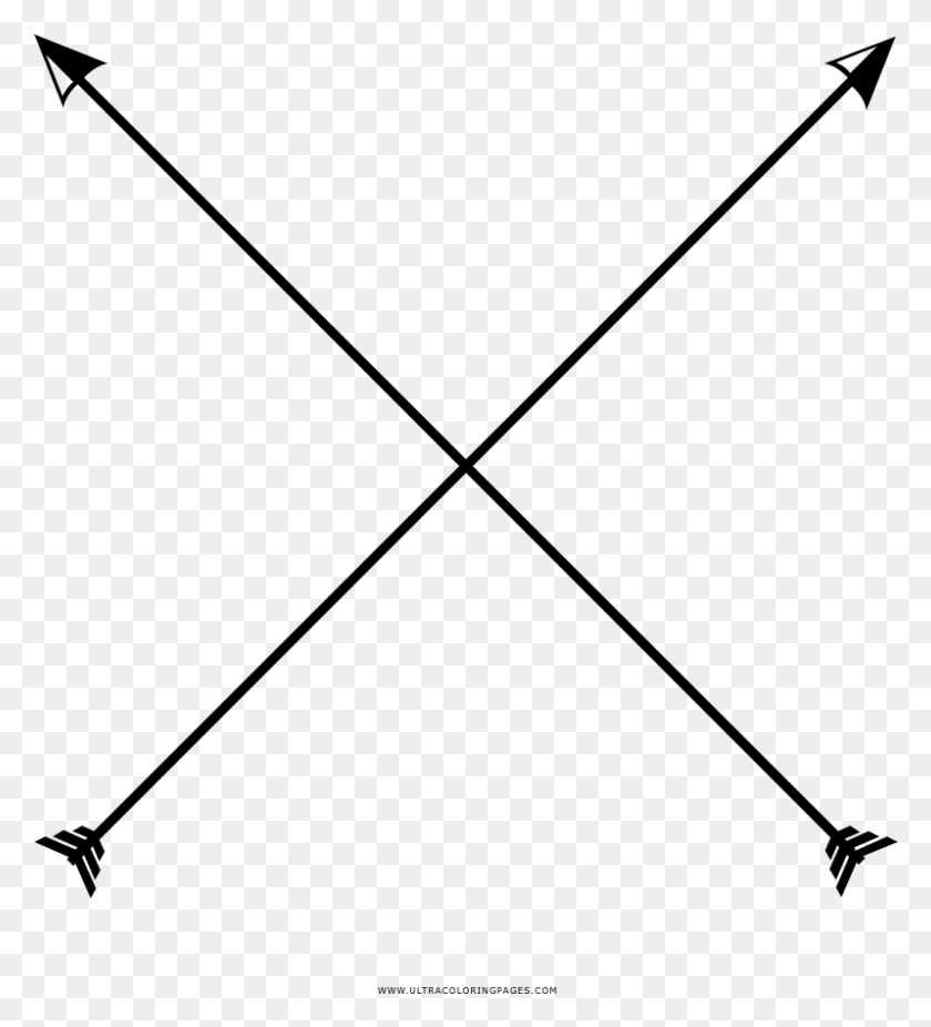 798x886 Crossed Arrows Coloring, Gray, World Of Warcraft HD PNG Download