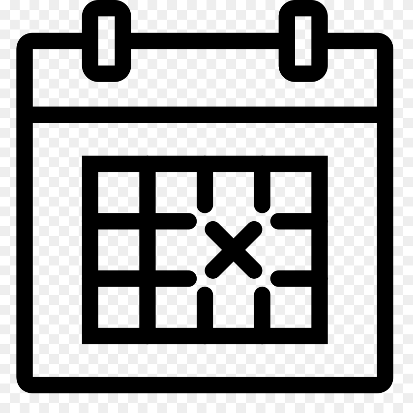 Crossed Out Date On Calendar Sticker PNG