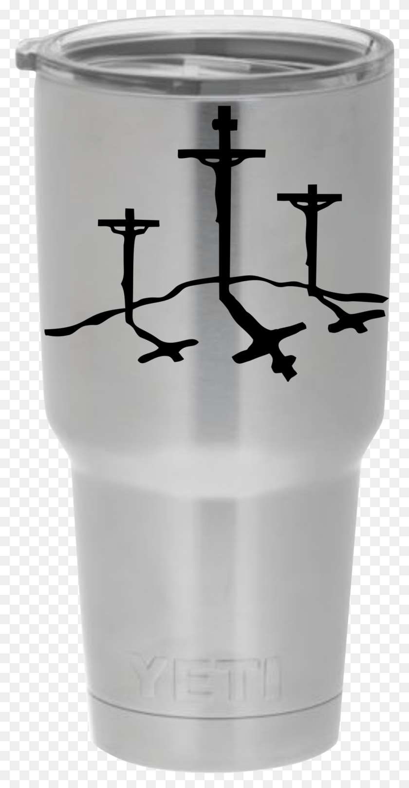 1026x2048 Crosses39 Decal For Yeti Rambler Ozark Trail Crucifixion Of Jesus Clipart, Bird, Animal, Bottle HD PNG Download