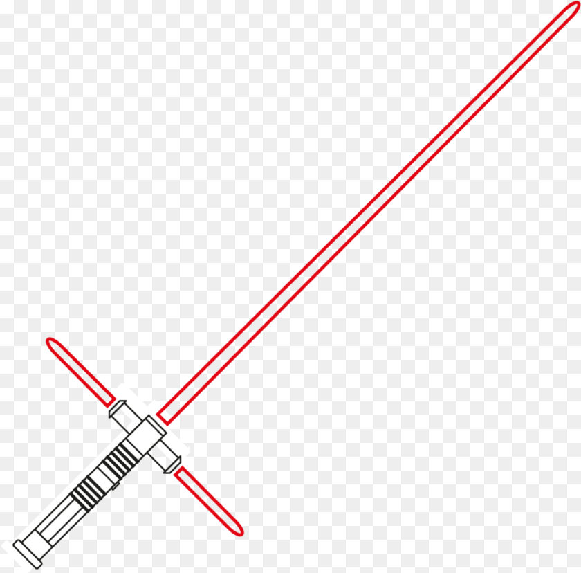 Crossguard Lightsaber, Laser, Light, Sword, Weapon Sticker PNG
