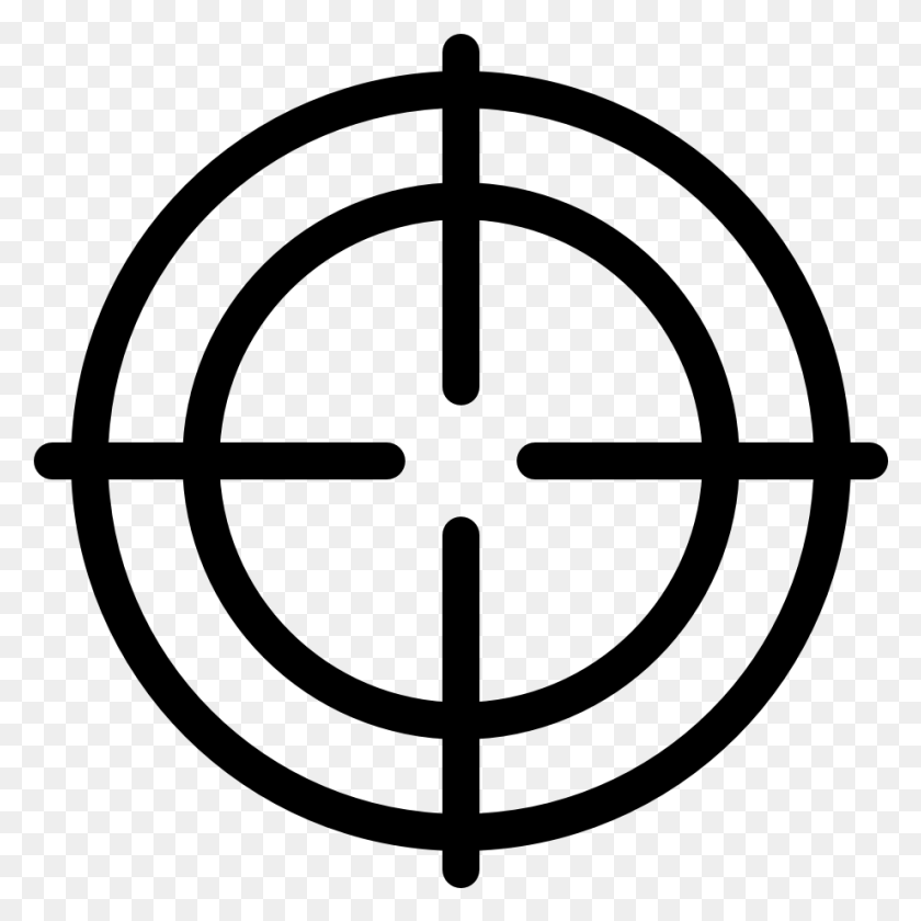 921x921 Crosshair Circle Target White Goal Icon, Gray, World Of Warcraft HD PNG Download