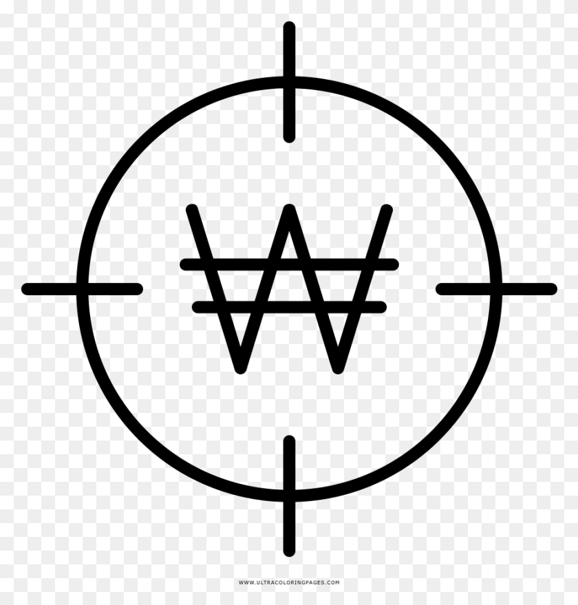 881x926 Crosshair Coloring, Gray, World Of Warcraft HD PNG Download