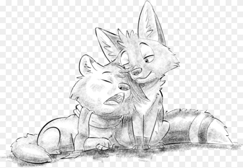 Crosshatch Fox, Art, Drawing, Baby, Person Clipart PNG