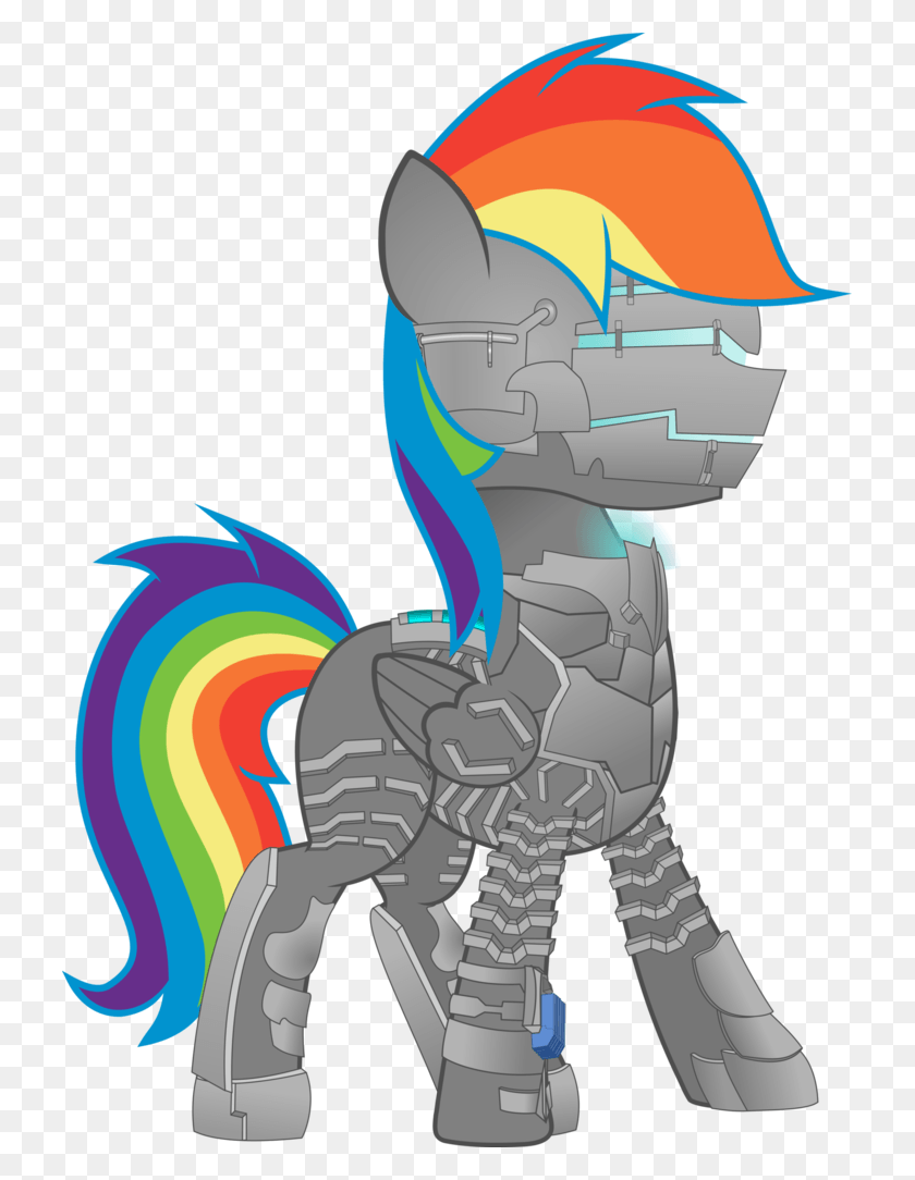 725x1024 Crossover Dead Space Rainbow Dash Safe Dead Space Rainbow Dash, Toy, Helmet, Clothing HD PNG Download