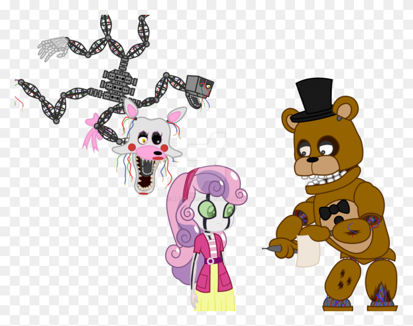 1017x786 Crossover Equestria Girls Five Nights At Fnaf Mangle Mlp, Performer, Graphics HD PNG Download