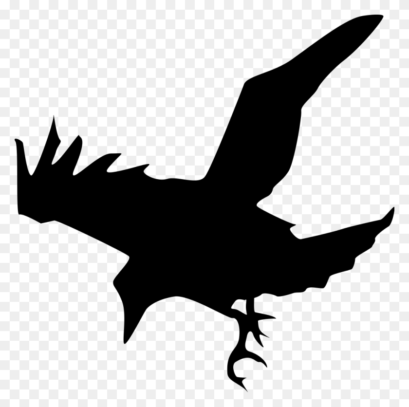 1028x1024 Crow Flying Clipart Black And White, Gray, World Of Warcraft HD PNG Download