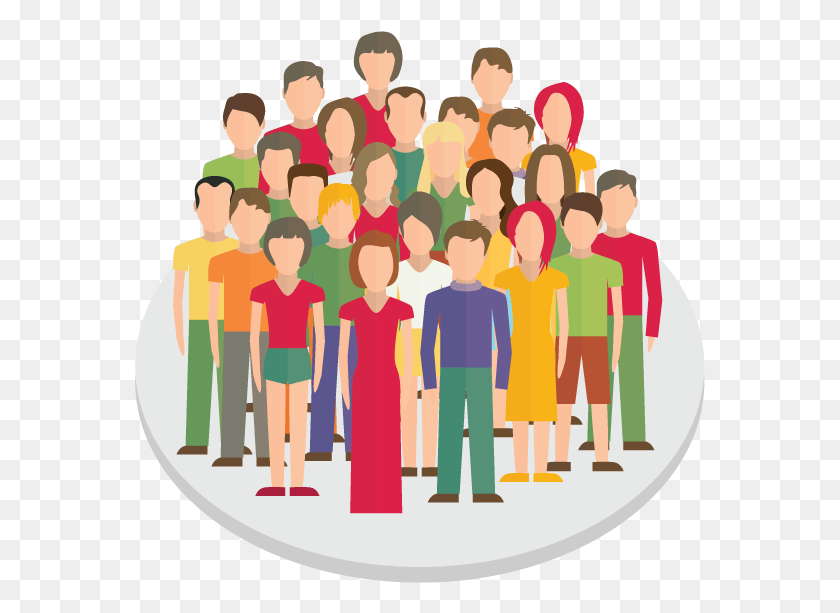 571x553 Crowd Clipart Person Icon Group Of People, Person, Human, Audience HD PNG Download
