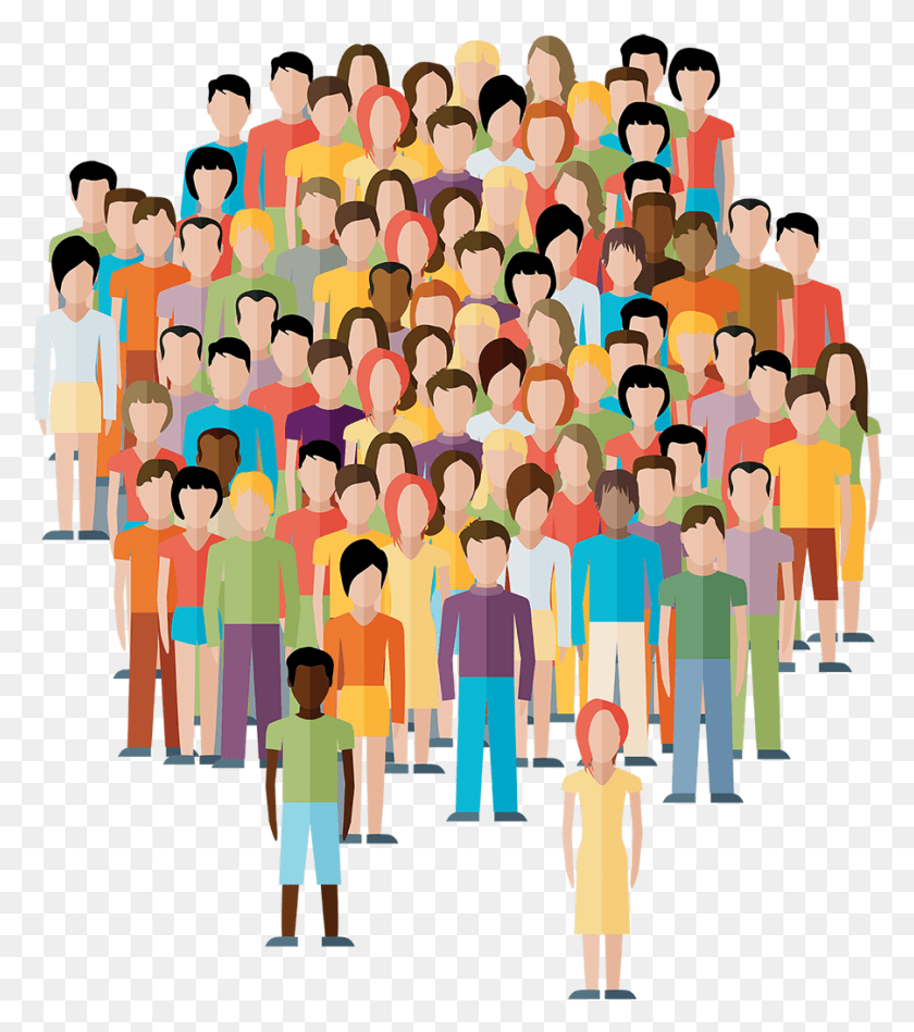 901x1028 Crowd Clipart Transparent Person Transparent Crowd Clipart, Human, Audience, People HD PNG Download