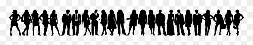 1281x152 Crowd Of People People Silhouette Transparent Background, Gray, World Of Warcraft HD PNG Download