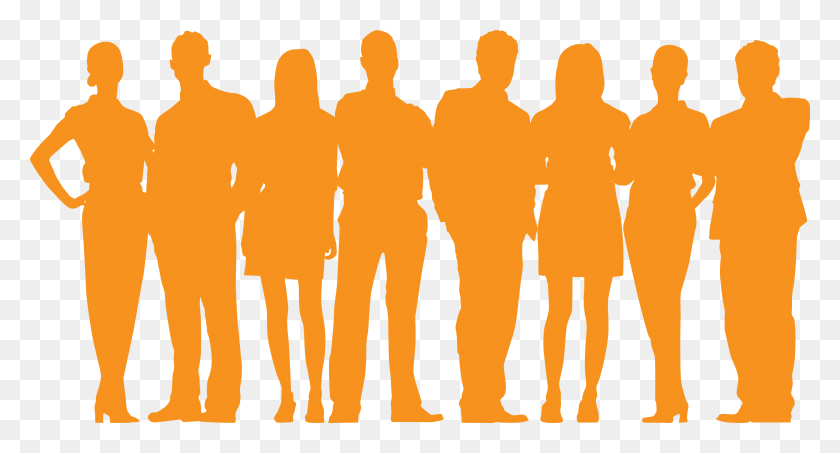 3250x1639 Crowd Silhouette, Person, Human, People HD PNG Download
