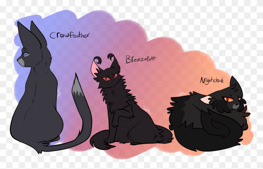 1218x754 Crowfeather Breezepelt And Nightcloud Black Cat, Animal, Graphics HD PNG Download