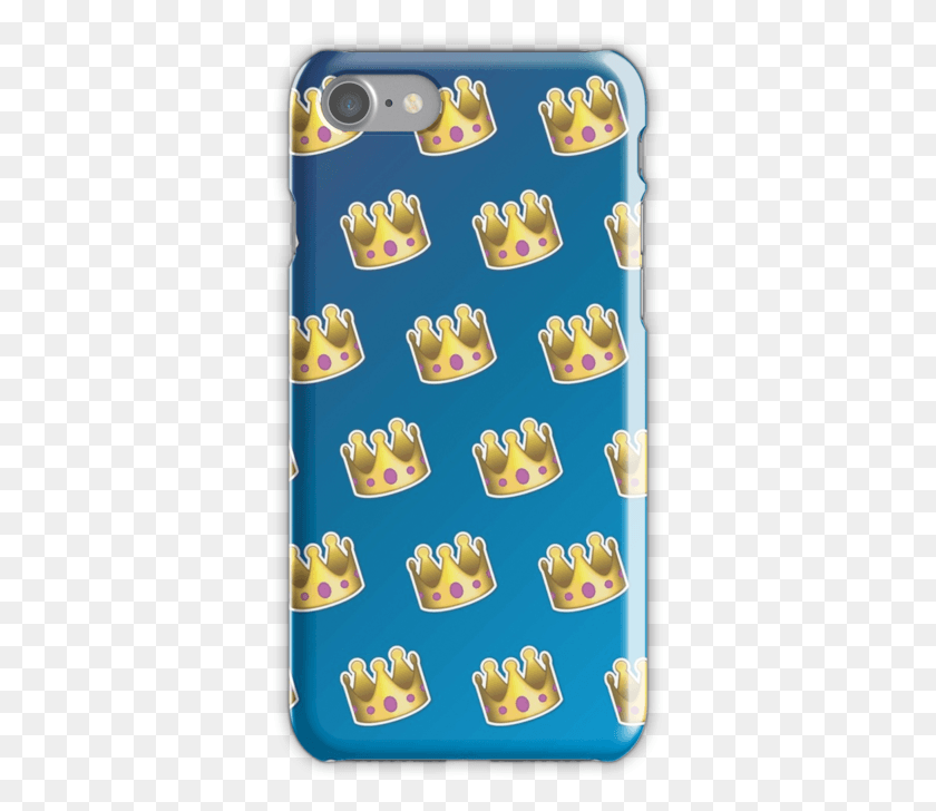 353x668 Crown Emoji Pattern Blue By Lucy Lier Cartoon, Text, Greeting Card, Mail HD PNG Download