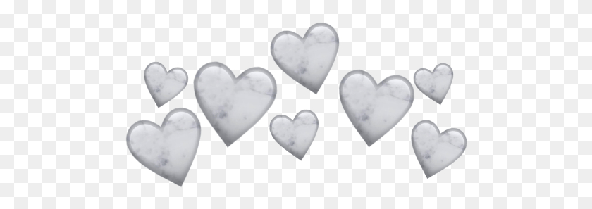 486x237 Crown Heart Gray Heartcrown Love Tumblr Dark Heart, Pillow, Cushion, Plectrum HD PNG Download