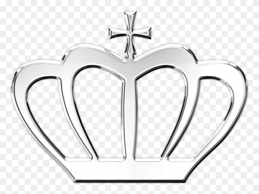 944x690 Корона Серебряная Корона Королева Король Блестящее Серебро, Символ, Логотип, Товарный Знак Png Скачать