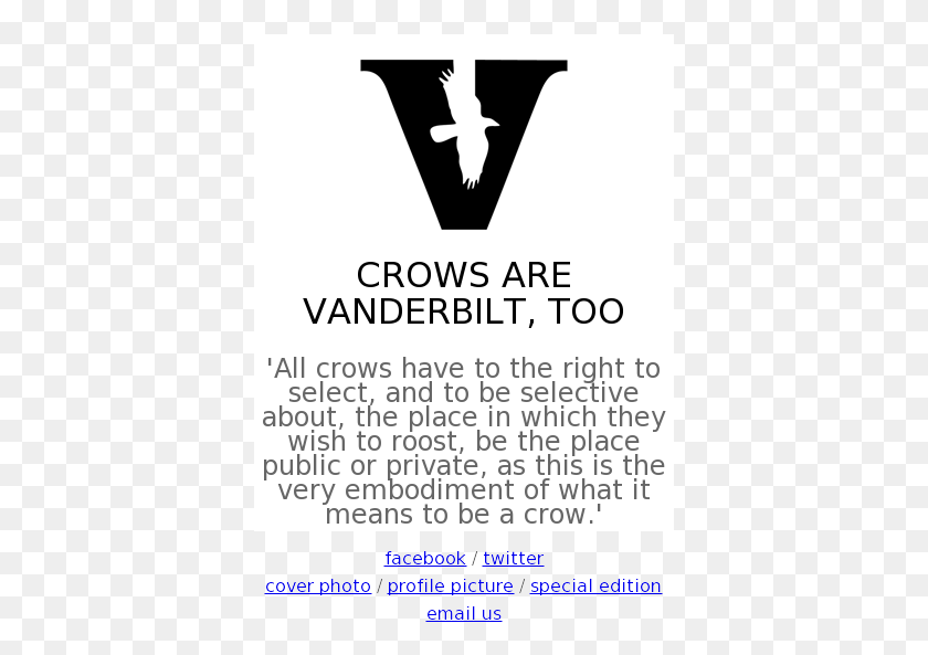 381x533 Crows Are Vanderbilt Too Competitors Revenue And Poster, Text, Symbol, Flyer HD PNG Download