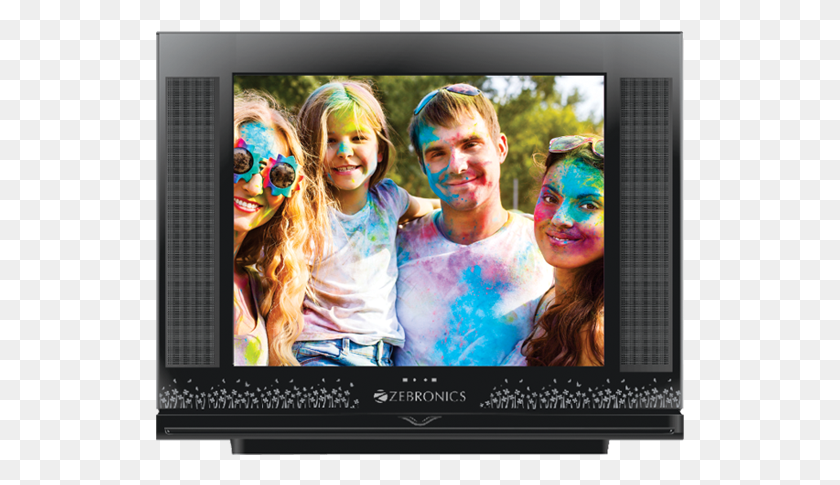 529x425 Crt Tv Ultra Slim Zeb Fs2101 Led Backlit Lcd Display, Person, Human, Electronics HD PNG Download