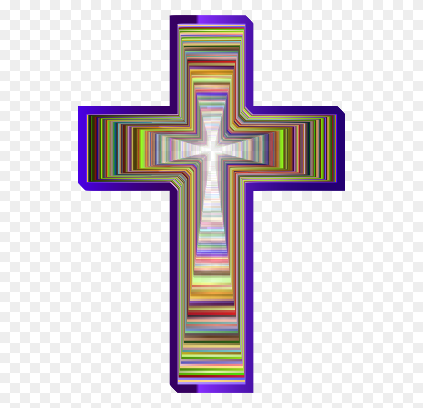 532x750 Crucifix Line Purple Cross, Symbol HD PNG Download