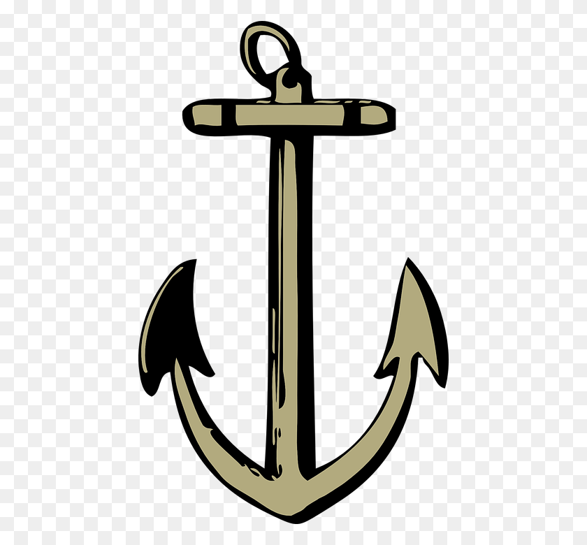 444x720 Cruise Clipart Anchor Ship Gemi, Hook, Symbol, Emblem HD PNG Download