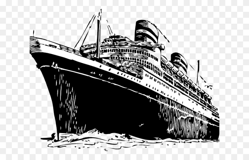 640x480 Cruise Ship Clipart Steam Ship Ship Clipart Black And White, Vehicle, Transportation, Boat HD PNG Download