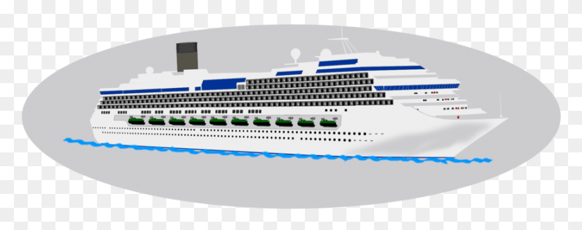 866x303 Barco De Crucero Png