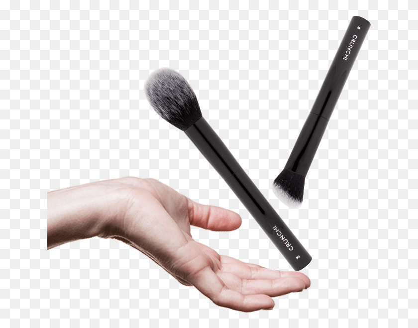 652x599 Crunchi Brushes Scattered About Makeup Brushes, Person, Human, Brush HD PNG Download