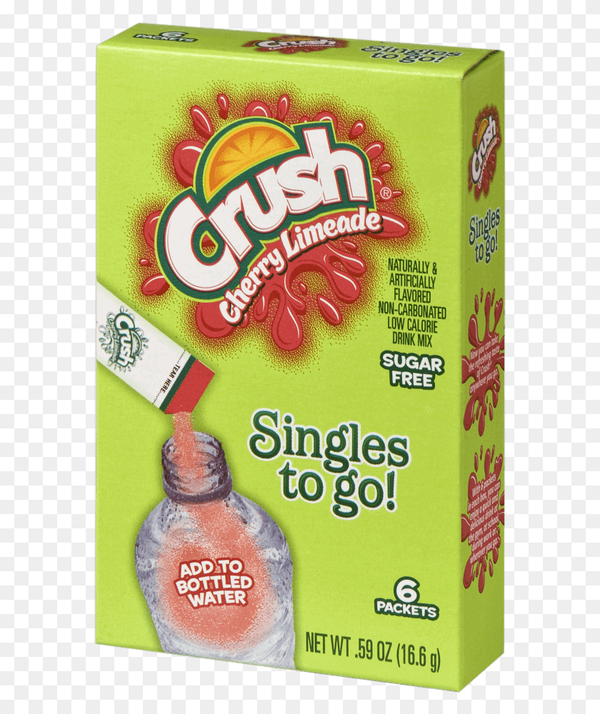 577x940 Crush Cherry Limeade Singles To Go Crush Singles To Go Drink Mix, Soda, Beverage, Food HD PNG Download